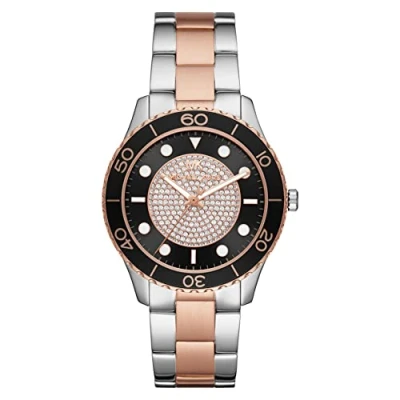 Immagine di Michael Kors Orologio Quarzo Donna, misura cassa 40.00mm con quadrante Multicolore Analogico e Cinturino Bicolore in metallo MK6960