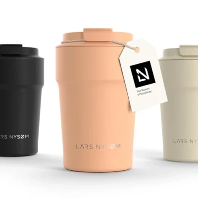 Immagine di LARS NYSØM Tazza Termica per caffè Thermo Coffee Mug to Go 380ml da Viaggio Senza BPA 0,38 Litri con Isolamento In Acciaio Inox e Tenuta stagna tè (Creamy Peach, 380ml)