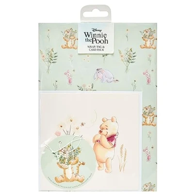 Immagine di UK Greetings Disney 688967 0 1 Confezione di biglietti e cartellini Winnie the Pooh Biglietto auguri Pacchetto regalo Multi (688967 1)