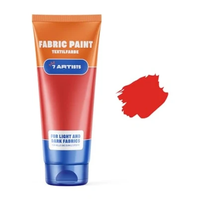 Immagine di 7 Artists Colore Tessuto Per Tessuti Rosso 60 ml Colori Permanenti Vernice Stoffa Pittura