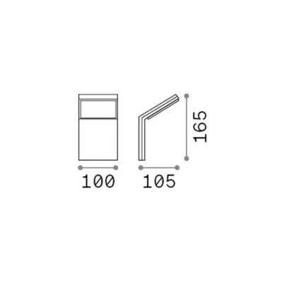 Immagine di Ideallux Ideal Lux Style Applique da esterno a LED, nero, alluminio, 3.000 K
