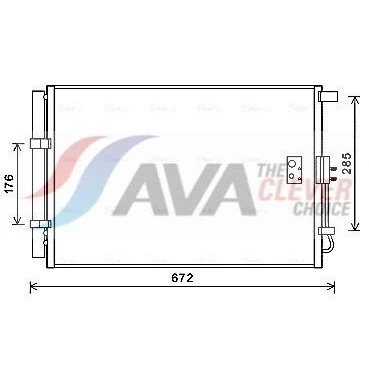 Immagine di AVA COOLING SYSTEMS KA5229D Condensatore con essiccatore 12,9mm 8,5mm Alluminio 389mm R134a KIA: Soul I (AM) 1.6 CVVT, GDI, LPG 2009 2014