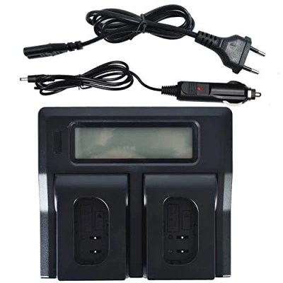 Immagine di DSTE 1.5A LCD Caricatore a doppia batteria con schermo per Panasonic DMW BLJ31, BLJ31e, Lumix S1, S1R, S1H, BGS1R