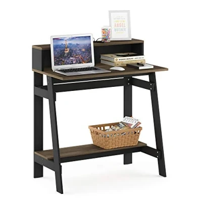 Immagine di Furinno Simplistic Scrivania per Computer, Legno, Marrone (Columbia Walnut), Taglia Unica