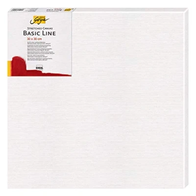 Immagine di Kreul 63030 Tela tesa Solo Goya Linea Basic, telaio da stiro circa 30 x cm, cotone 4 volte primerizzata, per colori a olio, acrilici e gouache, Tela, White
