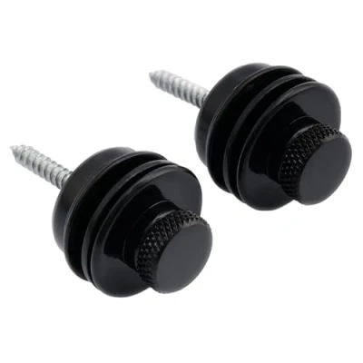 Immagine di Musiclily Testa Piatta Chitarra Strap Locks Security Tracolla Lock Attacchi di Sicurezza per Elettrica Acustica Basso, Nero(2 Pezzi)