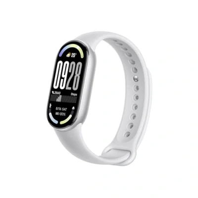 Immagine di Xiaomi Smart Band 10 (Fitness Tracker), 1.72&quot; AMOLED display, multimateriale, autonomia 21gg, ricarica rapida,150+sport, monitoraggio benessere e sonno, HyperOS 2.0, resistente 5ATM, Compass, Argento