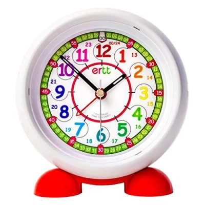 Immagine di ertt EasyRead Time Teacher Sveglia per bambini Learn The ragazzi e ragazze camera da letto con design insegnamento del tempo, luce viso notte 24 ore