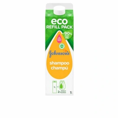 Immagine di Johnson&#039;s Baby Shampoo, ricarica ecologica di shampoo bambini, neonati con formula Non Più Lacrime, Eco capelli delicati, 1L