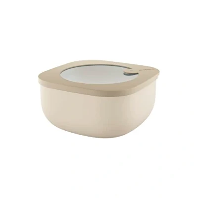 Immagine di Guzzini Store&amp;More Kitchen Active Design Contenitori Ermetici Bassi per Frigo/Freezer/ Microonde (M), 16 x 7.8 cm, Marrone (Clay)