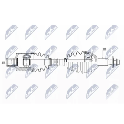 Immagine di NTY NPW CH 110 Albero motore / Semiasse Assale anteriore Dx 593