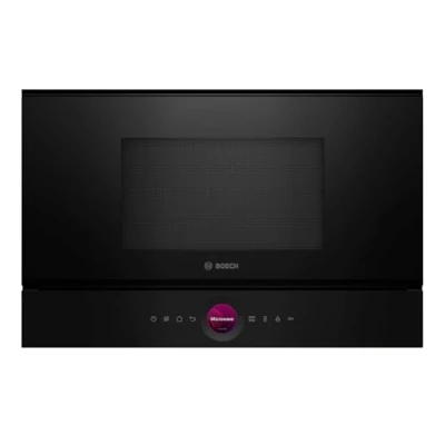 Immagine di Bosch BFR7221B1, Serie 8, Microonde da incasso, 7 Programmi automatici cottura, Display TFT Touch, Cavità in acciaio Inox, Tecnologia inverter, Nero