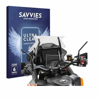 Immagine di savvies (6 Pezzi Pellicola Protettiva per KTM 1290 Super Adventure S 2021 TFT 7&quot; Display del tachimetro Protezione Schermo Trasparente