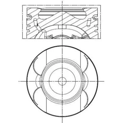 Immagine di MAHLE ORIGINAL 013 PI 00156 000 Pistone 84,01 con porta fascia elastica FORD: Transit Custom V362 Van, Tourneo Bus