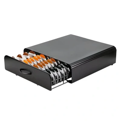 Immagine di Exzact Cassetti per Capsule Compatibile con Tassimo (64 Pezzi) Cassetto di stoccaggio 2 in 1 Macchina capacità 64 cialde Cassettiera a Rete Superficie Antiscivolo e Anti Vibrazione