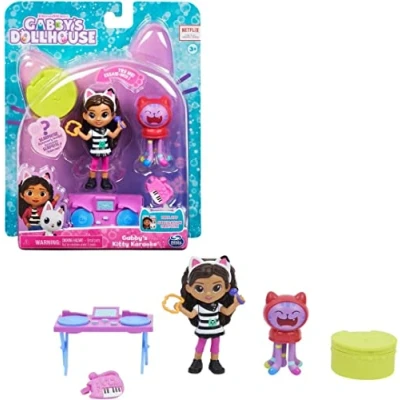 Immagine di Gabby&#039;s Dollhouse, Mini set Karaoke, con Gabby e Dj Catnip, modelli /colori assortiti
