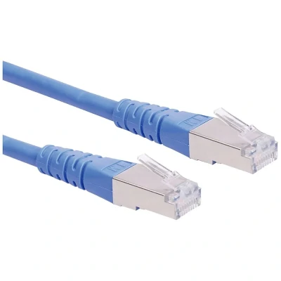 Immagine di Roline 21.15.1364 RJ45 cavo di rete, patch CAT 6 S/FTP 5.00 m Blu doppia schermatura 1 pz.