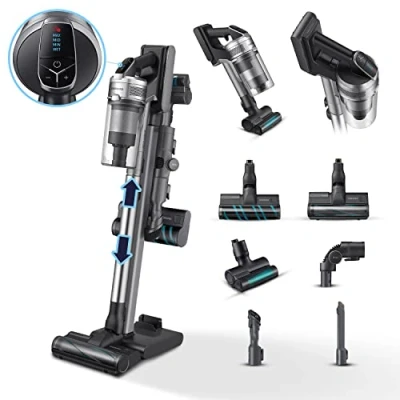 Immagine di Samsung Aspirapolvere Senza fili Jet™ 90 Complete VS20R9046T3/ET, Sacco, Potenza 200W, 6 Accessori Inclusi, Fino a 60 min di autonomia, Argento