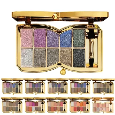 Immagine di 10 Colors Sparkle Shimmer Eyeshadow Palette, Glitter Professional Makeup Palette (01#)
