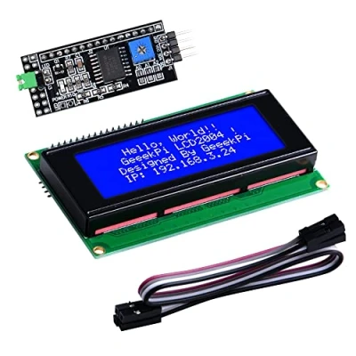 Immagine di GeeekPi IIC/I2C 2004 20x4 Character LCD Module Display, Support I2C Protocol, Shield for Arduino Uno Raspberry Pi