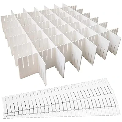 Immagine di GIAK Divisori Per Cassetti Separatori Regolabili 8 PCS Bianco Organizzatore Ufficio Bagno Cucina o Camera da Letto