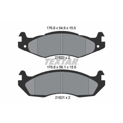 Immagine di TEXTAR 2182001 Kit pastiglie freno Non predisposto per contatto segnalazione usura JEEP: Cherokee II, Wrangler I SUV