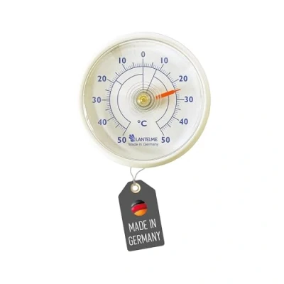 Immagine di Lantelme termometro autoadesivo per frigorifero anche congelatore da incollare bimetallico e analogico (bianco)