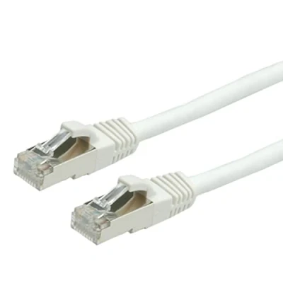 Immagine di Value 21.99.0717 RJ45 cavo di rete, patch CAT 6 S/FTP 1.50 m Bianco doppia schermatura, Privo alogeni, Ritardante fiamma 1 pz.