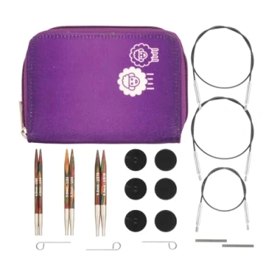 Immagine di Set ferri da maglia circolari intercambiabili KnitPro Symfonie, Principiante, 4.00, 5.00 e 6.00 mm più accessori