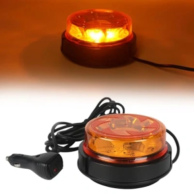 Immagine di AOHEWEI Luce di segnalazione a LED ambra, 3 lampeggianti e modelli rotanti 12/24V 16 pezzi Lampada stroboscopica per macchine agricole Veicolo commerciale Scuolabus Trattore Escavatori Camion