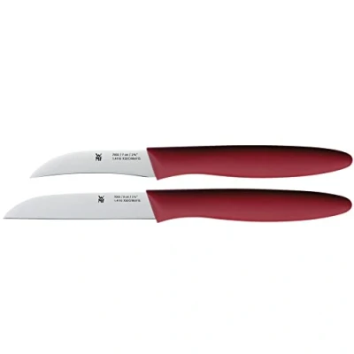 Immagine di WMF Set di coltelli, 2 Pezzi, spelucchino e Coltello da Verdura, Lama in Acciaio, Manico plastica, Rosso