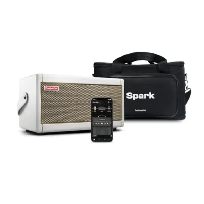 Immagine di Positive Grid Spark Pearl e Pacchetto Borsa, Amplificatore combinato da 40 Watt, per chitarra elettrica, basso acustica, app mobile