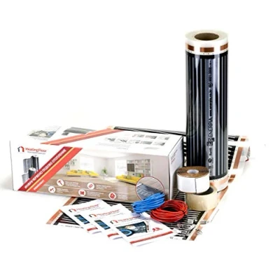 Immagine di Set Pellicola Riscaldante 150 220 W/m², 230V a Infrarossi Larghezza 50, 80, 100 cm Riscaldamento Elettrico Pavimento (3m², 220W/m², Larg. 80cm)