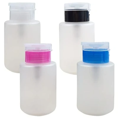Immagine di Dispenser per Smalto，4PCS Smalto Unghie Pompa Di Rimozione Bottiglia Solvente Contenitore Liquido Trasparente Strumento Nail Art
