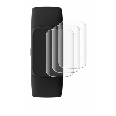 Immagine di savvies (4 Pezzi Full Screen Pellicola Protettiva per Fitbit Charge 6 Cover Copertura [Completa Trasparente, 3D Curved]