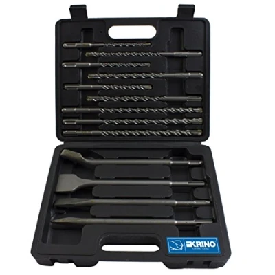 Immagine di KRINO 3165310 Set 13 Pezzi Punte e SCALPELLI SDS Plus per Cemento calcestruzzo, Acciaio