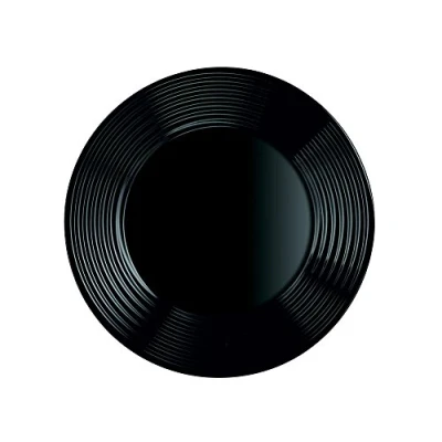 Immagine di Arcoroc ARC Harena L7611 Piatto piatto, 25 cm, in vetro opale, colore: Nero