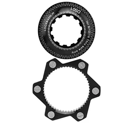 Immagine di Set Di Adattatori Per Rotore a Disco Bicicletta in Lega Alluminio Con 6 Bulloni Freni Bici(Nero)