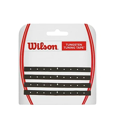 Immagine di Wilson WRZ535900 Nastro di Piombo Tungsten Tuning Tape, Equilibra il Peso della Testa Racchetta, Nero