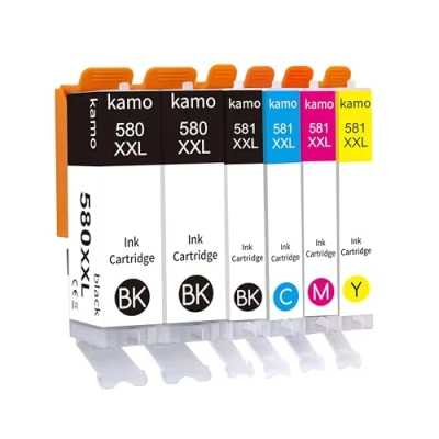 Immagine di Kamo 580XXL 581XXL Cartucce Multipack Compatibile Con Canon PGI 580 CLI 581 d&#039;inchiostro; Pimax TS6150 TR8550 TS6250 TS8250 TS8150 TR7550 TS8251 TS9550 TS9150 TS6151 TS8151