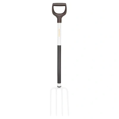 Immagine di Fiskars Forcone per Terreni Morbidi e Friabili, con 4 Rebbi, Lunghezza: 105 cm, Rebbi Manico in Acciaio di Alta Qualità, Nero/Bianco, Bianco, 1070715