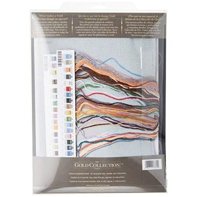 Immagine di Gold Collection Winter&#039;s Hush Counted Cross Stitch Kit 20&quot;X14&quot; 16 Count