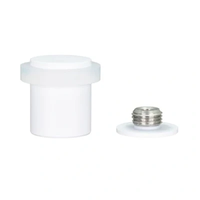 Immagine di EVI Herrajes Fermaporta acciaio inossidabile 24 x 30 mm Base filettata avvitata laccato bianco Include vite + tassello di fissaggio mod. I 199/24X30 BCBBL