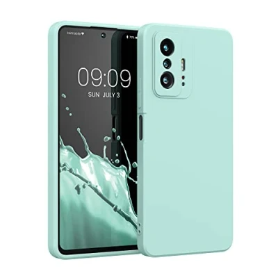 Immagine di kwmobile Custodia Compatibile con Xiaomi 11T / Pro Cover Back Case per Smartphone in Silicone TPU Protezione Gommata menta freddo