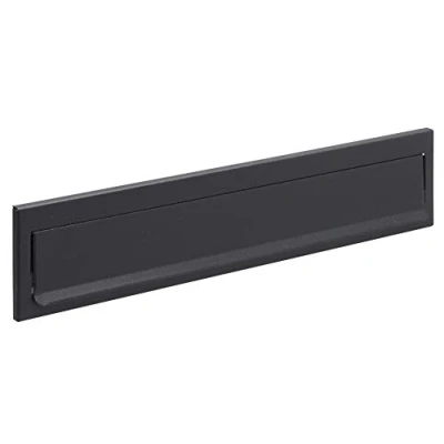 Immagine di ARREGUI Cassette postali Maxi in acciaio C614 per porte o cancelli esterni, cassetta postale esterna, imboccatura 32,5 x 3 cm, resistente alle intemperie, misure 34,2 7,3 nero ruvido