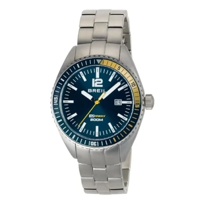 Immagine di Breil Orologio UOMO MIDWAY quadrante MONO COLORE BLU movimento SOLO TEMPO 3 LANCETTE QUARZO e BRACCIALE ACCIAIO ARGENTO TW1630