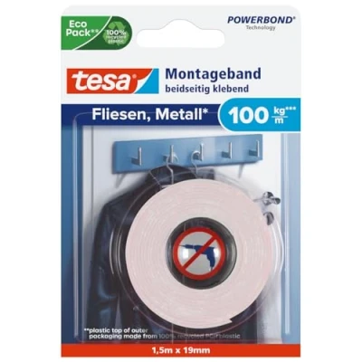 Immagine di tesa ULTRA STRONG 77746 00000 00 Nastro per fissaggio tesa® Powerbond Bianco (L x L) 1.5 m 19 mm 1 pz.