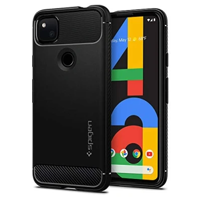 Immagine di Spigen Cover Rugged Armor Compatibile con Google Pixel 4a Nero