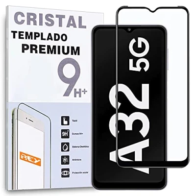 Immagine di REY Pellicola salvaschermo 3D per Samsung Galaxy A32 5G, Nero, Vetro temperato, Copertura Completa, Protettiva Protezione Schermo, / 4D 5D