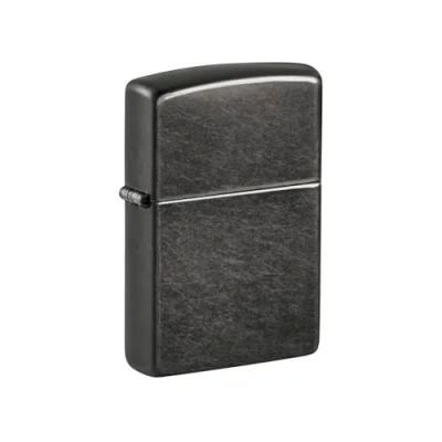 Immagine di Zippo benzina Classic Gray 28378, Accendino Antivento Ricaricabile, Realizzato in Metallo con Caratteristico click, Color Nero, Made USA, Ottima Idea Regalo, Metal, 5.7 x 3.7 1.2 cm